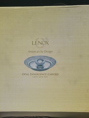 Lenox Opal Innocence Carved Chip and Dip Bowls - With Box